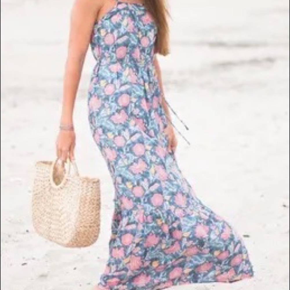 Loft mix floral maxi dress